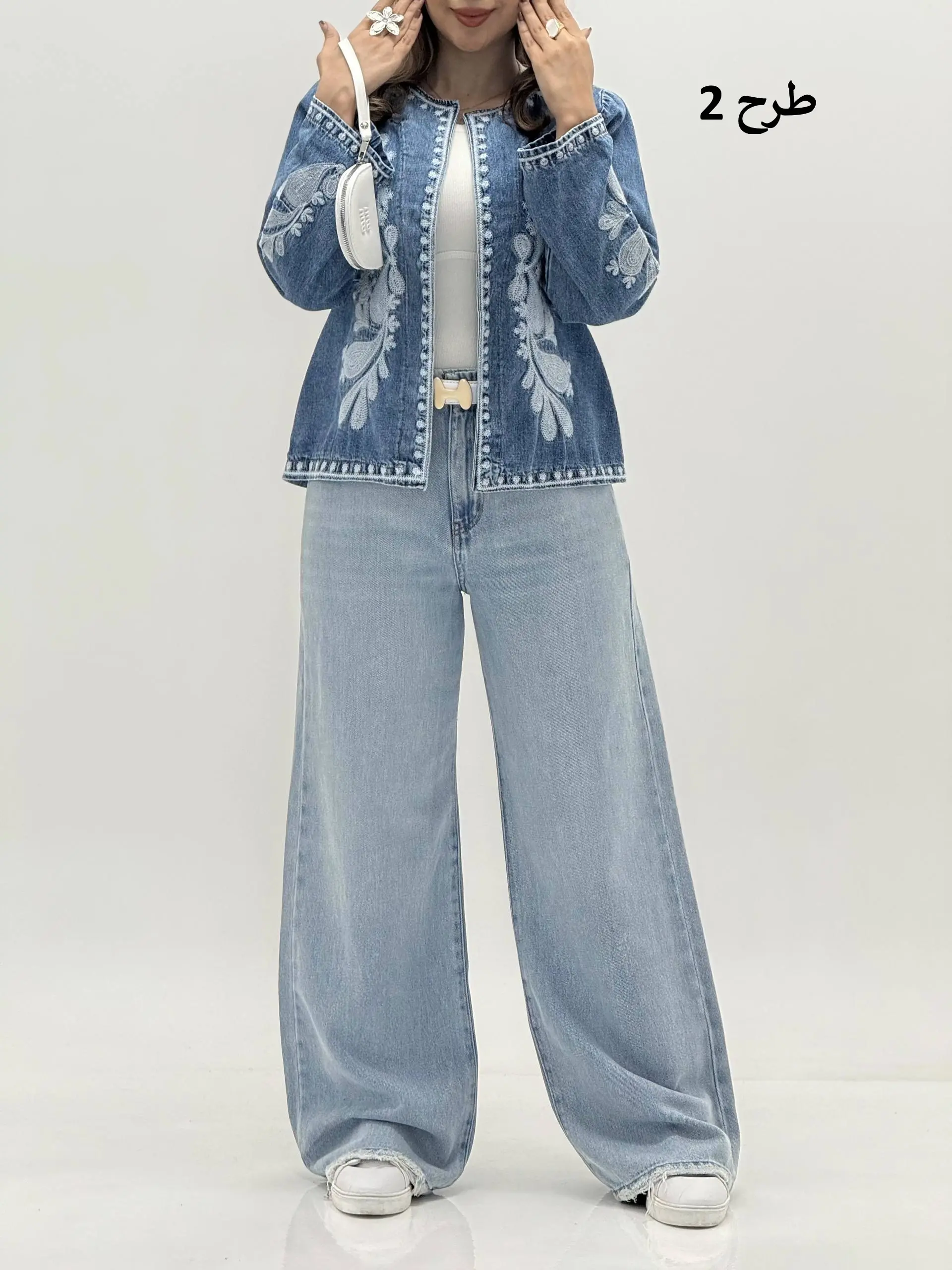 3950-جین وارداتی گلدوزی